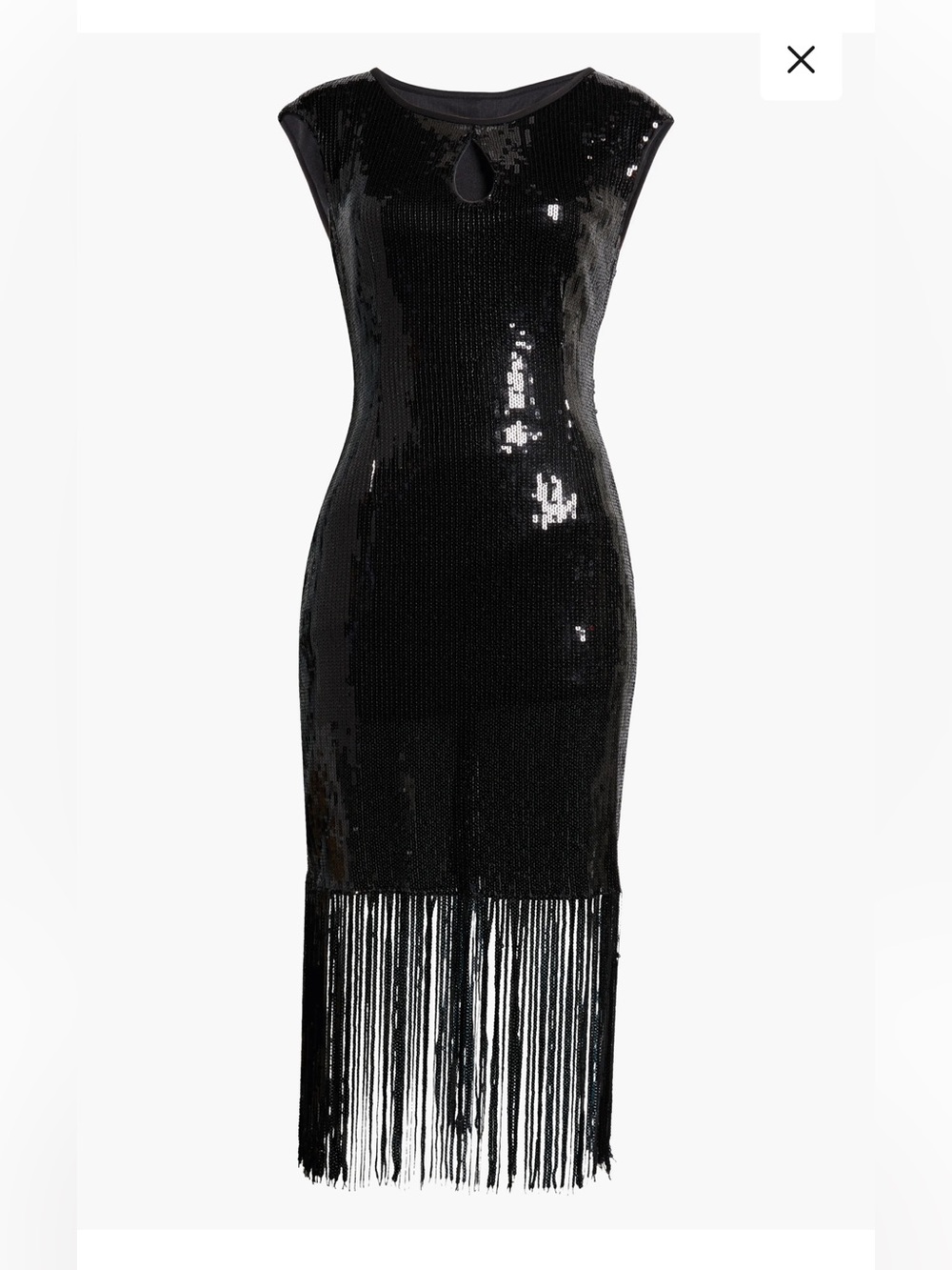 Kyhle Sequin Fringe Hem Cocktail Dress